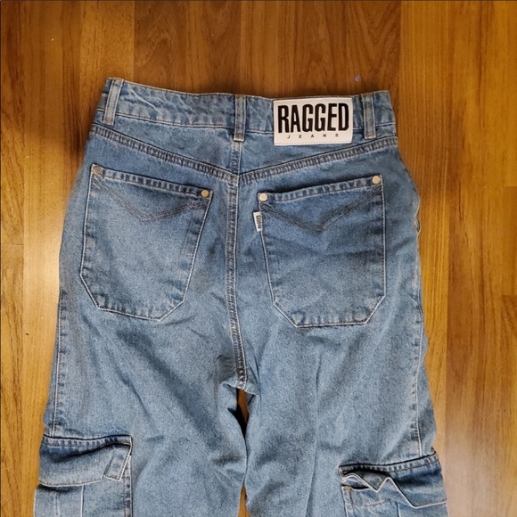 The Ragged Priest Denim Cargo Jogger Pants EUC Size 28 - Picture 7 of 9